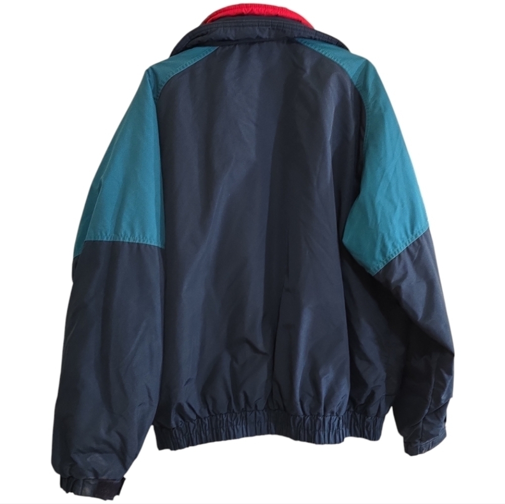 Vintage Columbia 3-in-1 Ski Coat Interchange Men's Large Navy Teal Zip in Jacket - Picture 6 of 14
